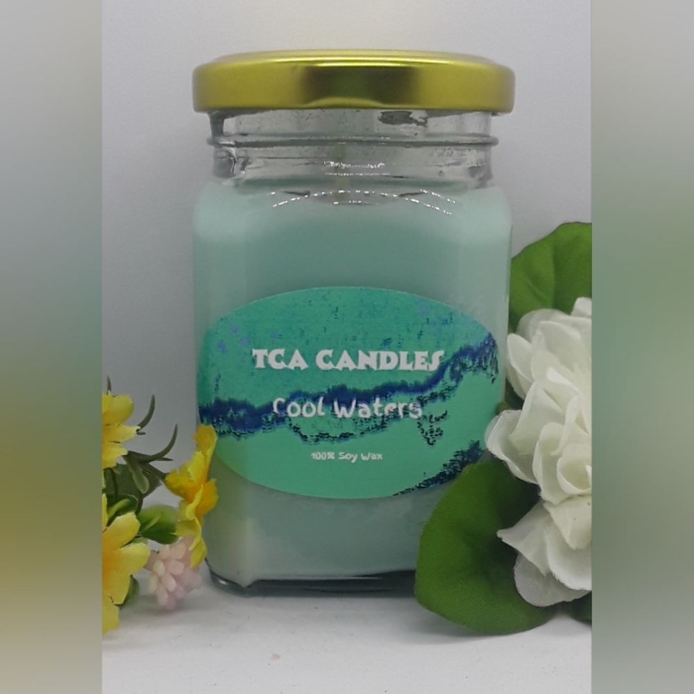 Cool Waters Scented Soy Candle - Light Aqua